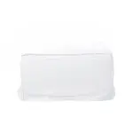 [James Lane] Como Linen Square Ottoman Pure White - 70cm x 70cm