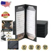 Durable PU Leather Menu Covers in 10 Pack - Elegant, Lightweight & Versatile