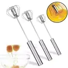 Egg Whisk Semi-Automatic Stainless Steel Beater Hand Push Blender Tool Kitchen