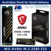 MSI NVMe SSD M.2 2280 PCIe Internal Solid State Drive - 250GB - 500GB - 1T - 2T