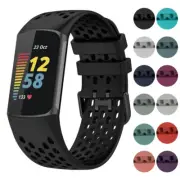 StrapsCo Heavy Duty Silicone Rubber Sport Band - Watch Strap for Fitbit Charge 5