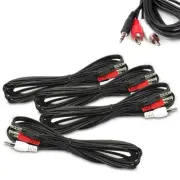 4X 10FT 3.5MM AUX AUXILIARY RCA MALE PLUG AUDIO STEREO JACK CONNECTOR CABLE CORD