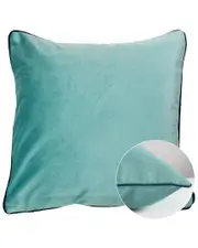 Garnier Thiebaut Velours Bleu-Canard Cushion Cover