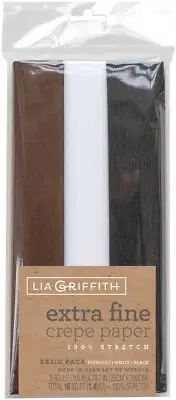 Lia Griffith Extra Fine Crepe Paper 3/Pkg-Basic - 2 Pack