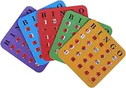 Bingo Cards Reusable - 5-Pieces Shutter Slide Bingo Cards - Fun Fingertip Logic Thinking Game for Home School Office Travel Camping