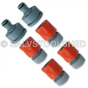 Garden Tap Connector + Quick Snap On Hose Fittings Adaptor Connection Water Hose