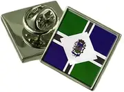 Jarinu City Sao Paulo State Flag Lapel Pin Engraved Box