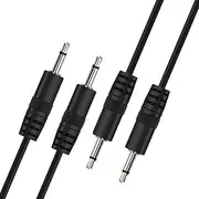 tunghey 2Pack 3.5mm 1/8" Male TS Mono Plug to 3.5mm Male Mono Jack Audio Cable for A/V Components, Power amps, pre-amps, projectors, Electronic Screens IR Infrared receivers & senders 1.5M