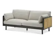 Lucia Cane Sofa, Black