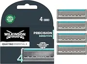 Wilkinson Sword Quattro Titanium Sensitive Razor Blade by Wilkinson Sword for Women - 4 Count Razor Blade, 4 count