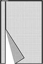 Risareyi Magnetic Fly Screen Door, 125 x 230 cm, Side Opening Fly Screen, No Drilling, Insect Protection, Balcony Door, Fly Curtain Made of Fibreglass Net, Black, with Adhesive Tape, for Patio Door, Cellar Door