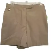 LIZGOLF by LIZ CLAIBORNE Microfiber w/Coolmax Golf SHORTS Beige Tan Sz 4-NWT $46