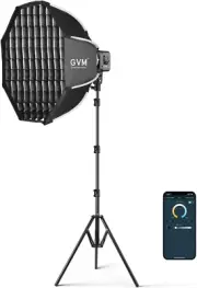 GVM SD80D 80W LED Video Light Kit with Softbox, Bowens Mount, CRI97+, 2700K-7500