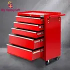 Giantz 5 Drawers Tool Box Chest Cabinet Trolley Box Garage Storage Toolbox Red