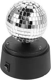 Abaodam Led Disco Ball Table Lamp Battery-Powered Rotating Mirror Ball Ktv Birthday Wedding Party Stage Decorative Lighting