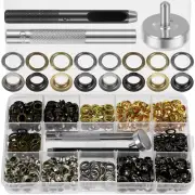 400 Set Grommet Kit 3/16inch Eyelets Punch Kit with Hole Punch Tool 4 lewmm