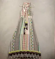 New Ark & Co. Dress Womens Small Halter Top Mixed Print Maxi