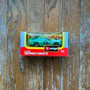 1/43 BBURAGO #22 Wrangler CHEVROLET CORVETTE Metal Diecast Car Italy 4152