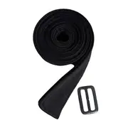 Faux Wool Belt Wear-resistant Decorate Accessory Stylish Artificial Overcoat Waist for School black One Size