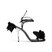 [Magda Butrym] Magda Butrym-Black Calf Leather Flower Shoes-Donna 40 IT
