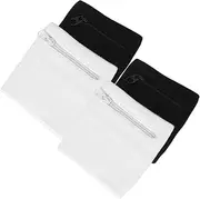4Pcs Sports Wristband with Zipper Pocket for Keys and Coins Breathable Exercise Wrist Wallet for Running and Cycling Men and