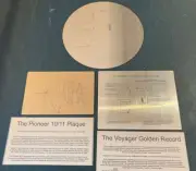 NASA VOYAGER GOLDEN Record & Pioneer plaque with explanation plaques