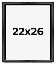 22x26 Shadow Box Frame Black | 1.25 inches Deep Real Wood Contemporary Shadowbox
