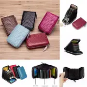 Mens Women Wallet Leather Card Holder RFID Blocking Zipper Thin Purse Pocket US