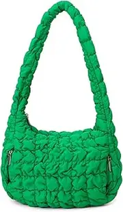 [Epsion] Women Quilted Tote Bag Large Capacity Crossbody Puffer Lightweight Padding Shoulder Bag Hobo Satchel Handbag Zip Purse