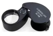 40X-25MM Mini magnifier magnigying Glass LED illuminate Jeweller loupe