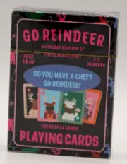 GO REINDEER Playing Cards 1 Deck of 53 Cards Holiday Version of Classic Game NEW