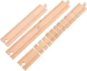 Elegant Wooden Train Tracks Set 3pcs for Boys and Girls' Imaginary Railway Decorative Fun Toy