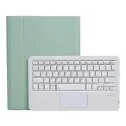 Bluetooth Keyboard Leather Case For Ipad Pro 10.5 With Touch Control Lambskin Texture Compatible With 10.2 2021 & 2020 & 2019 / Air 3 Light Green