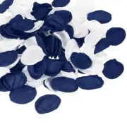Fake Rose Petals, Artificial Petals for Wedding Proposal,Dark Blue White
