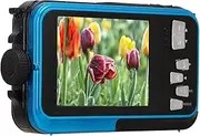 Digital Camera, 48MP 2.7K Point and Shoot Digital Camera with Front Rear Selfie Dual Screen Design, 10ft Water Proof, for Photography Travel Vlog (Blue)