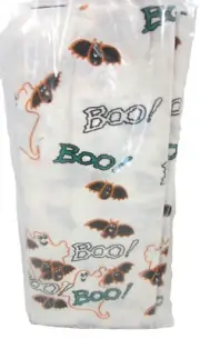 Vintage 80s K-Mart Halloween Tablecloth White 54 x 96" Rectangle Ghosts NEW NIP
