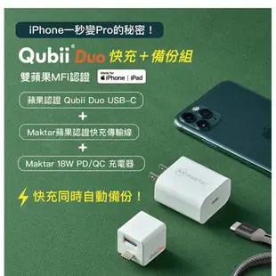 Qubii Duo 雙用備份豆腐 USB C 適用iOS Android 神腦生活