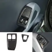 Carbon Fiber ABS Window Lift Switch Button Cover For Mercedes-Benz Smart 2010-14 (for: Smart)