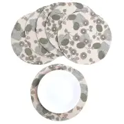 The Fine Living Co. Kiwi Printed Braided Cotton Placemats (Set of 6 13.5