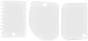 PartyKindom 3pcs Set Plastic Cake Scraper Set Multifunctional Half Round Baking Tools for Professional Cake Decorating for Icing and Smoothing Kitchen Essential