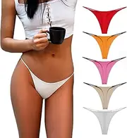 [Aogda] Thong for Women Cotton Underwear Low Rise Panties Woman G-String Thongs