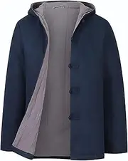 [Generic] Tang Suit Traditional Costume Kung Fu Long Sleeve Wear for Men,Tang Suit Jacket Chinese Winter Thickened Cotton Hoodie