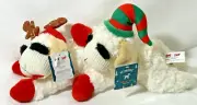 Plush Lamb Chop Multipet 11" Squeaker Dog Toy, Lot of 2