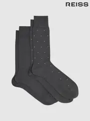 Reiss Charcoal Graham 2 Pack Socks (D50992) | $45