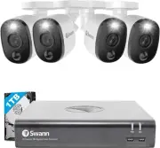 Swann 1080P Video 4 Channel DVR Security Camera System, 1TB Hard Drive, 4