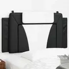 vidaXL Headboard Cushion Black and White 107 cm Faux Leather BMG
