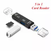 5in1 Micro USB Type C to USB TF Micro SD OTG Card Reader For Laptop Phone Tablet