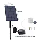 Solar Powered Oxygenator Aerator Air Pump Oxygen Kit Outdoor Pond Fish Tank AU