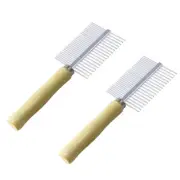 2 Pcs Pet Grooming Comb Dandruff Removal De-fluffing Massage for