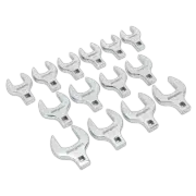 Crow's Foot Open End Spanner Set 14pc 1/2"Sq Drive Metric - Sealey S01109 New